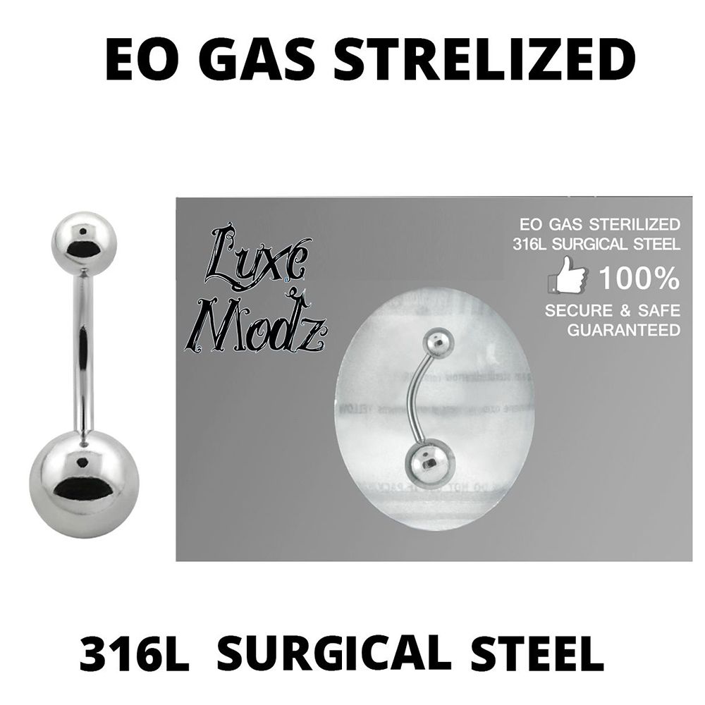 Sterilized Belly Button Ring Ethylene Oxide Gas 316L Surgical