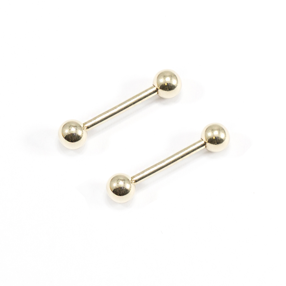 2-Pack 14G Wrench Barbell Nipple Rings – 316L Stainless Steel Hypoallergenic Body Jewelry For Men & Women