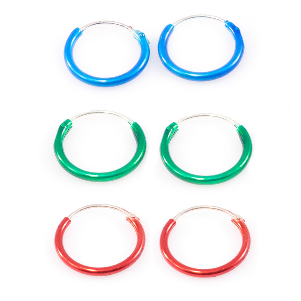 Pair of Hinged Hoops 22 Gauge 3/8