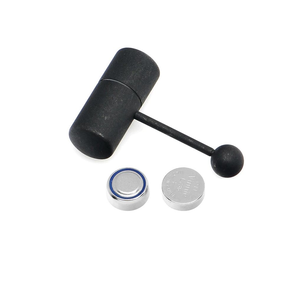 Anodized Steel Black Vibrating Tongue Ring